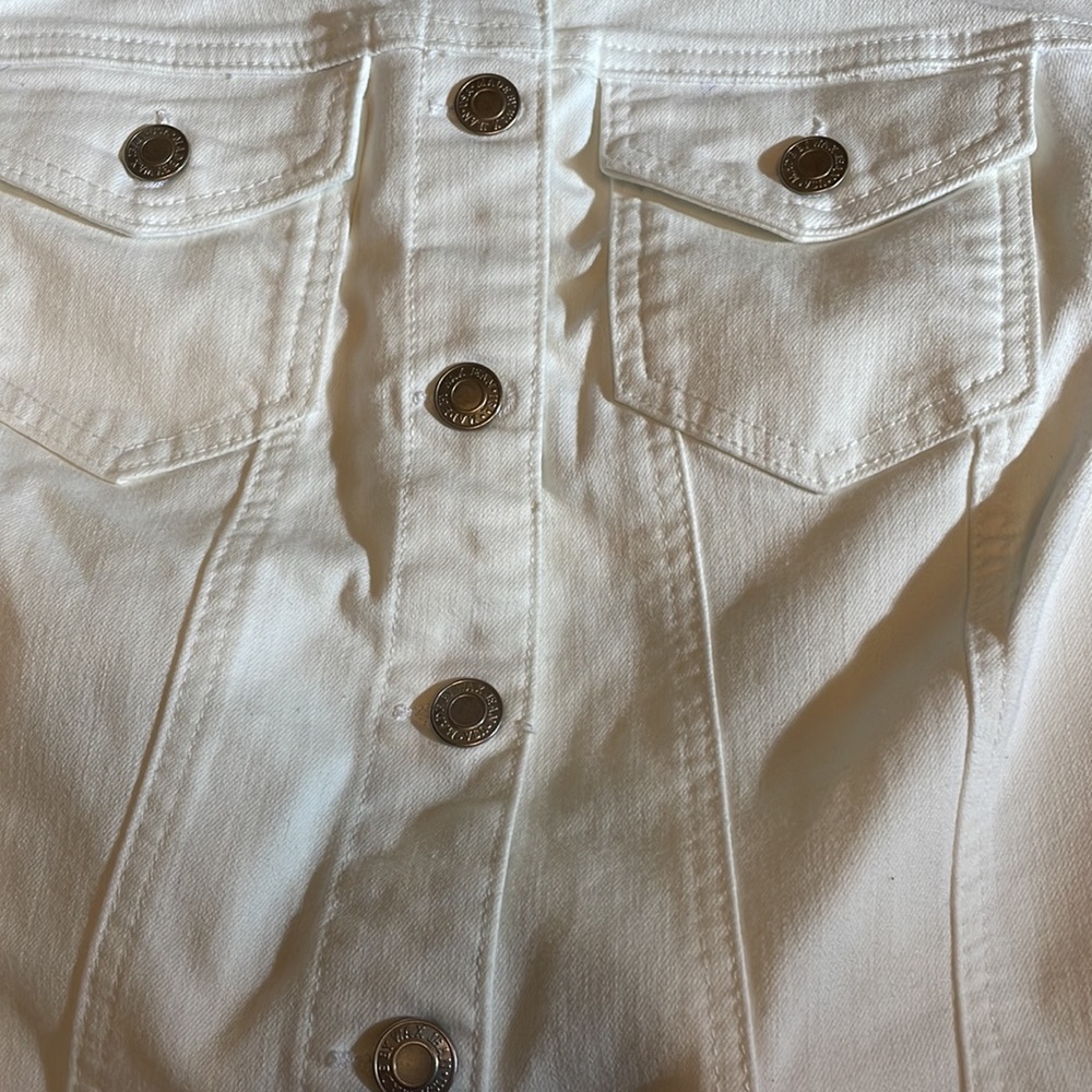 Wax Jean White Denim Jacket Plus 1xl NWT - Picture 3 of 9
